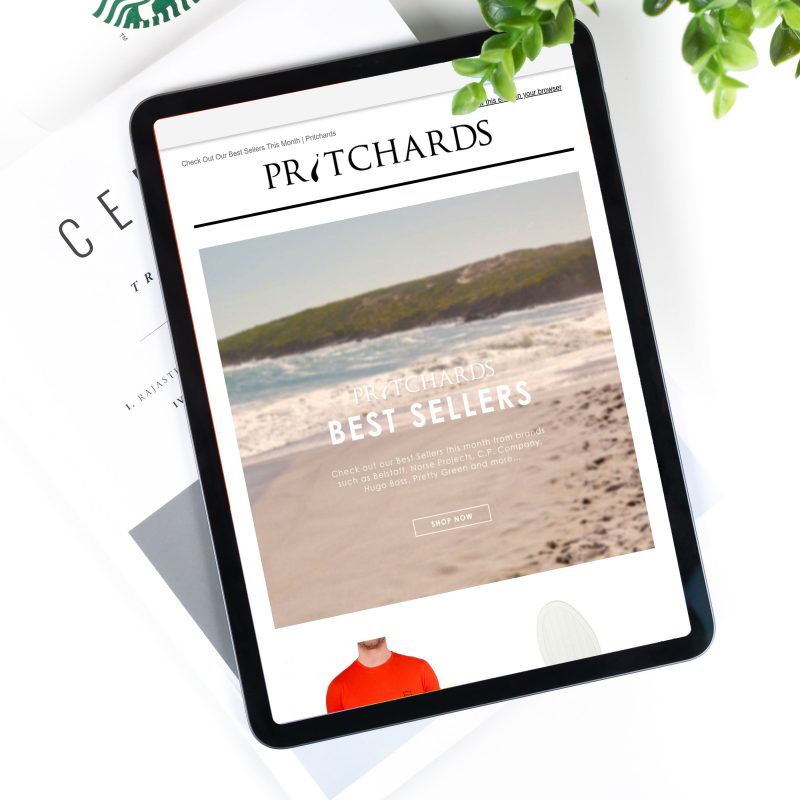 Pritchards Best Sellers email campaign