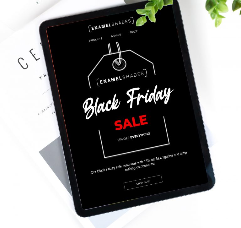 Enamel Shades Black Friday email campaign