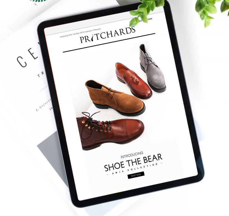 Pritchards Shoe The Bear AW19 collection email campaign