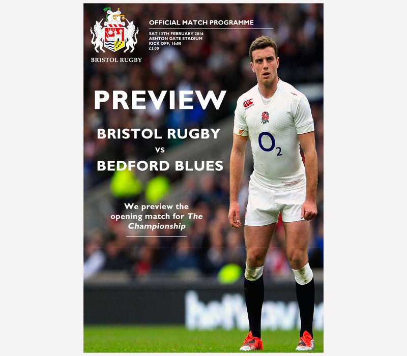 Rugby Match Programme Cover